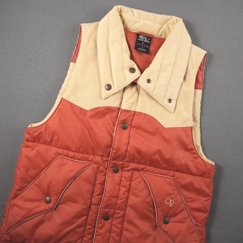 Retro Ocean Pacific PO Western Surf Puffer Corduroy Collar Women S Classic